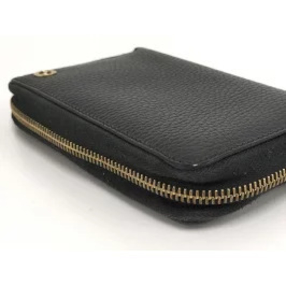 GUCCI Interlocking GG Round Zipper Long Wallet Leather Black - Picture 4 of 8
